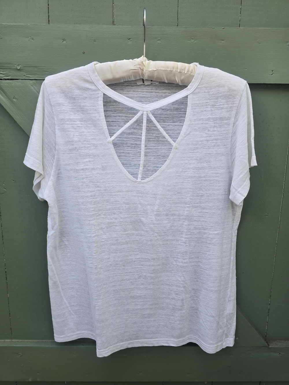 White Strappy Women's Tee